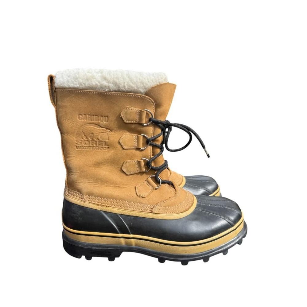 Sorel Caribou Leather Snow Boot Men size 10